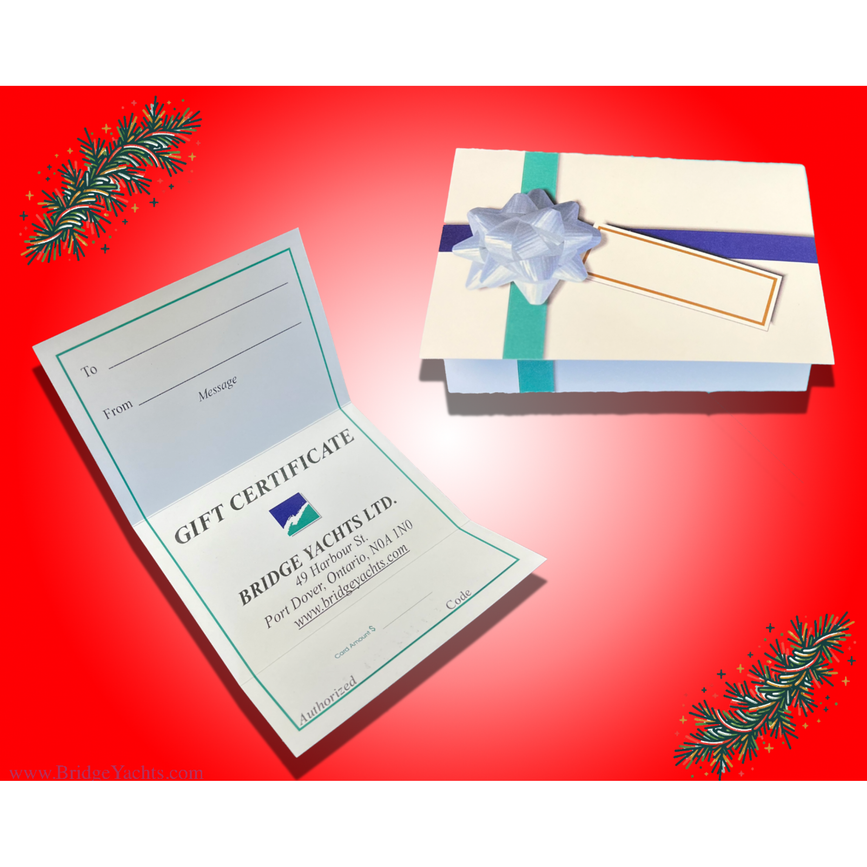 Bridge Yachts Gift Certificate ($10-$1,000)