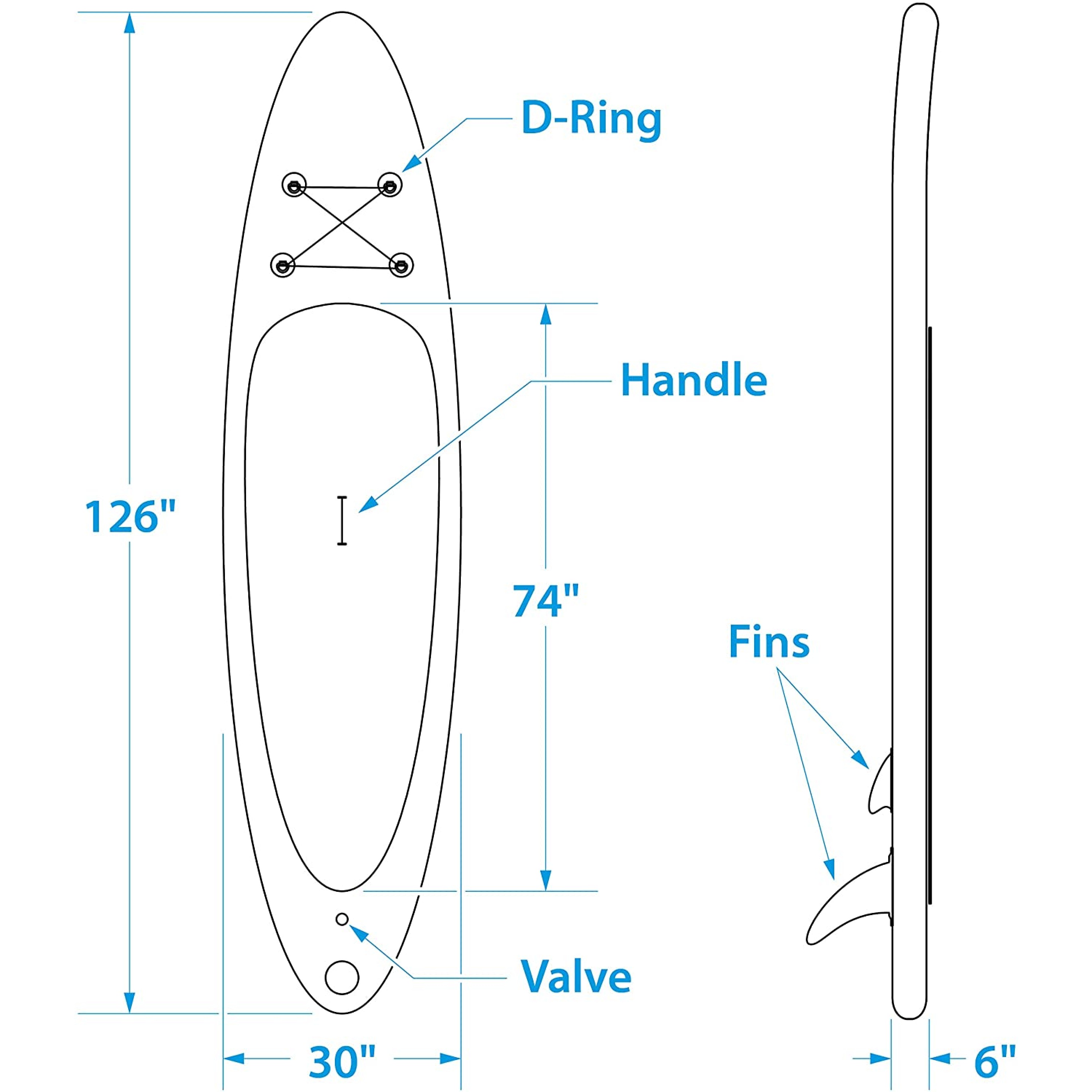 SEACHOICE INFLATABLE SUP BOARD 10'6