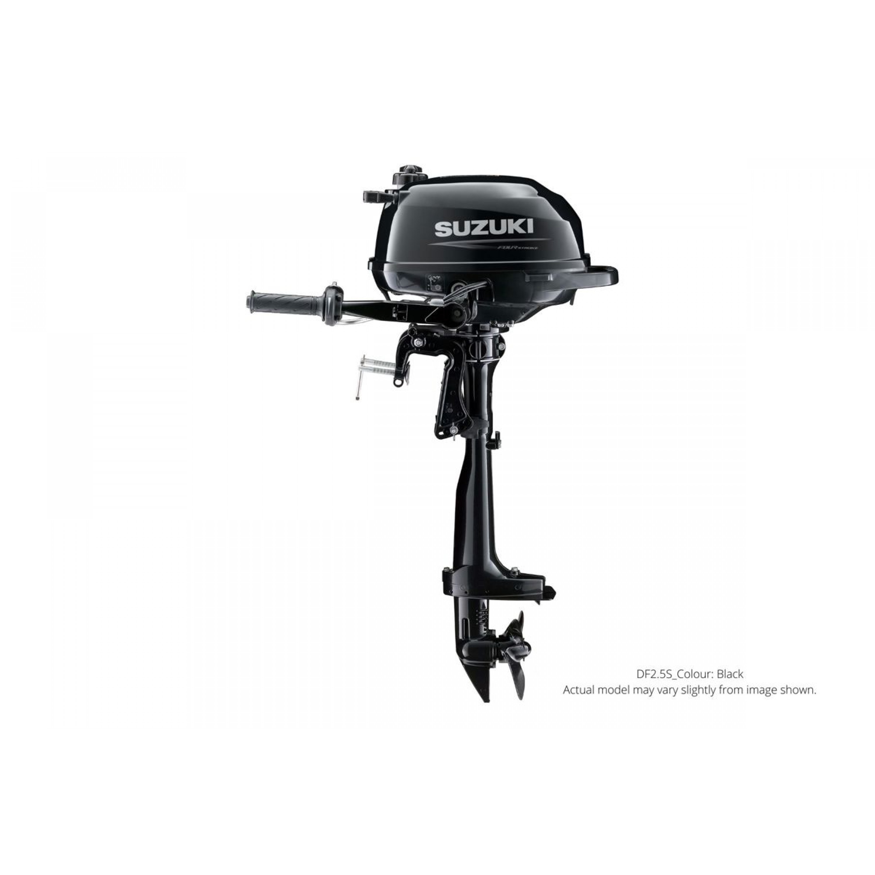 2.5 HP, SUZUKI OUTBOARD, DF2.5S, CARB, 15IN, TILLER, MANUAL TILT/TRIM, INTEGRAL FUEL TANK, MANUAL START 2.5 HP, SUZUKI OUTBOARD, DF2.5S, CARB, 15IN, TILLER, MANUAL TILT/TRIM, INTEGRAL FUEL TANK, MANUAL START