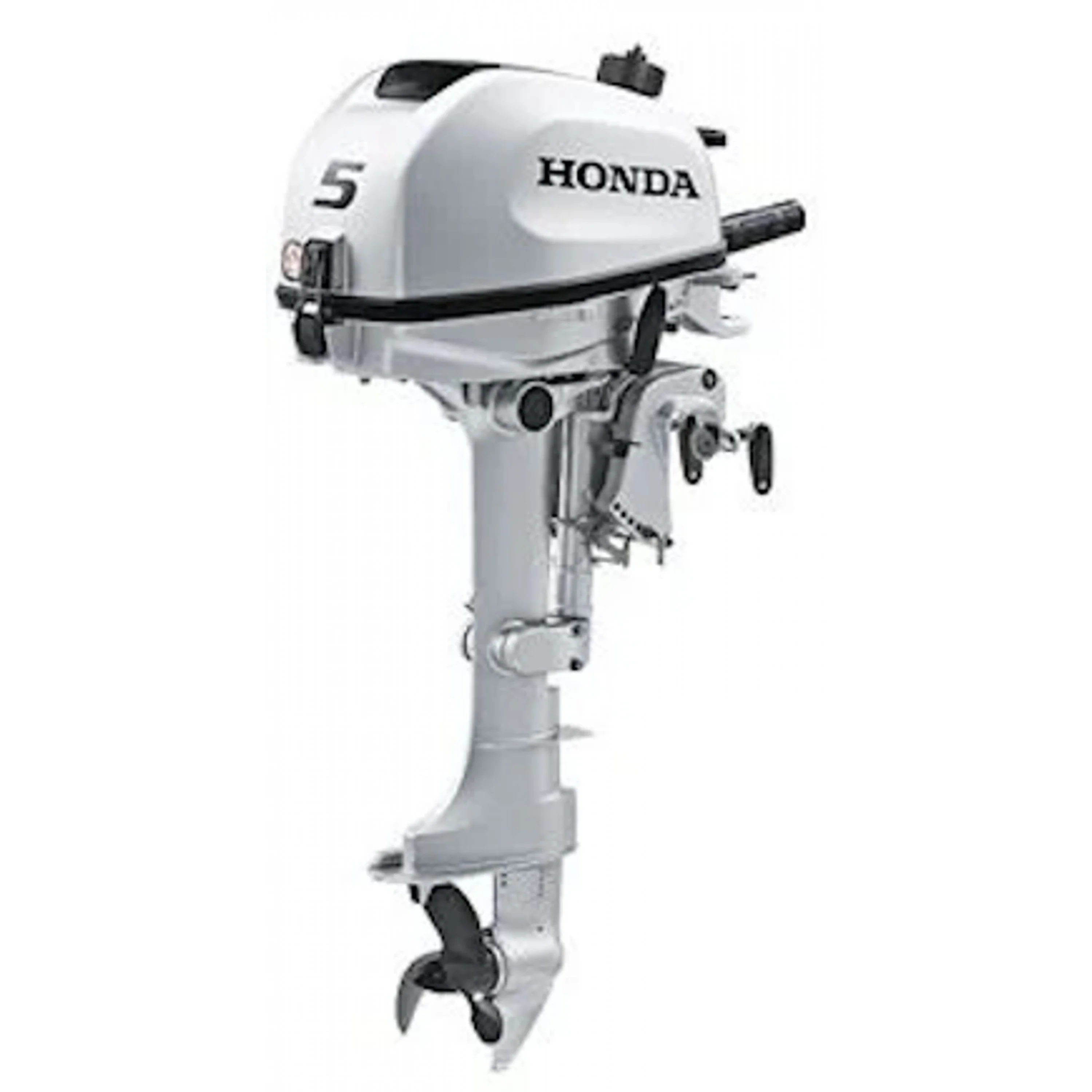HONDA 5HP 20" LONG SHAFT MANUAL START TILLER STEERING 6 AMP CHARGING INTERNAL AND REMOTE TANK FITTING