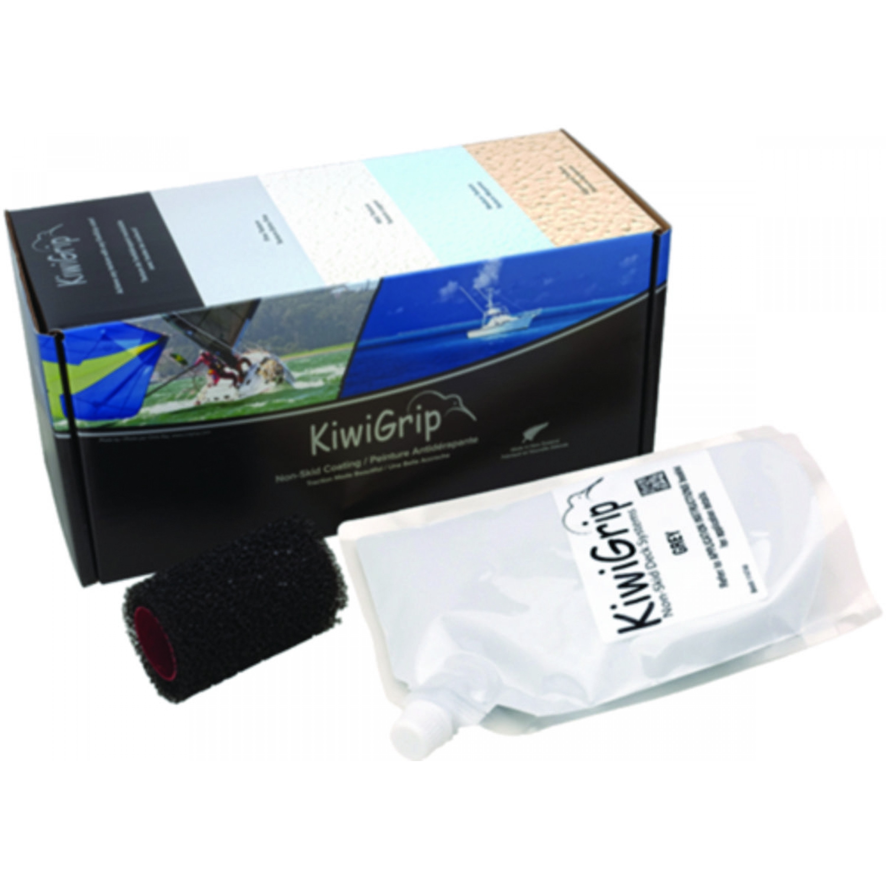 KIWIGRIP WHITE 1L POUCH WITH ROLLER NON-SKID COATING
