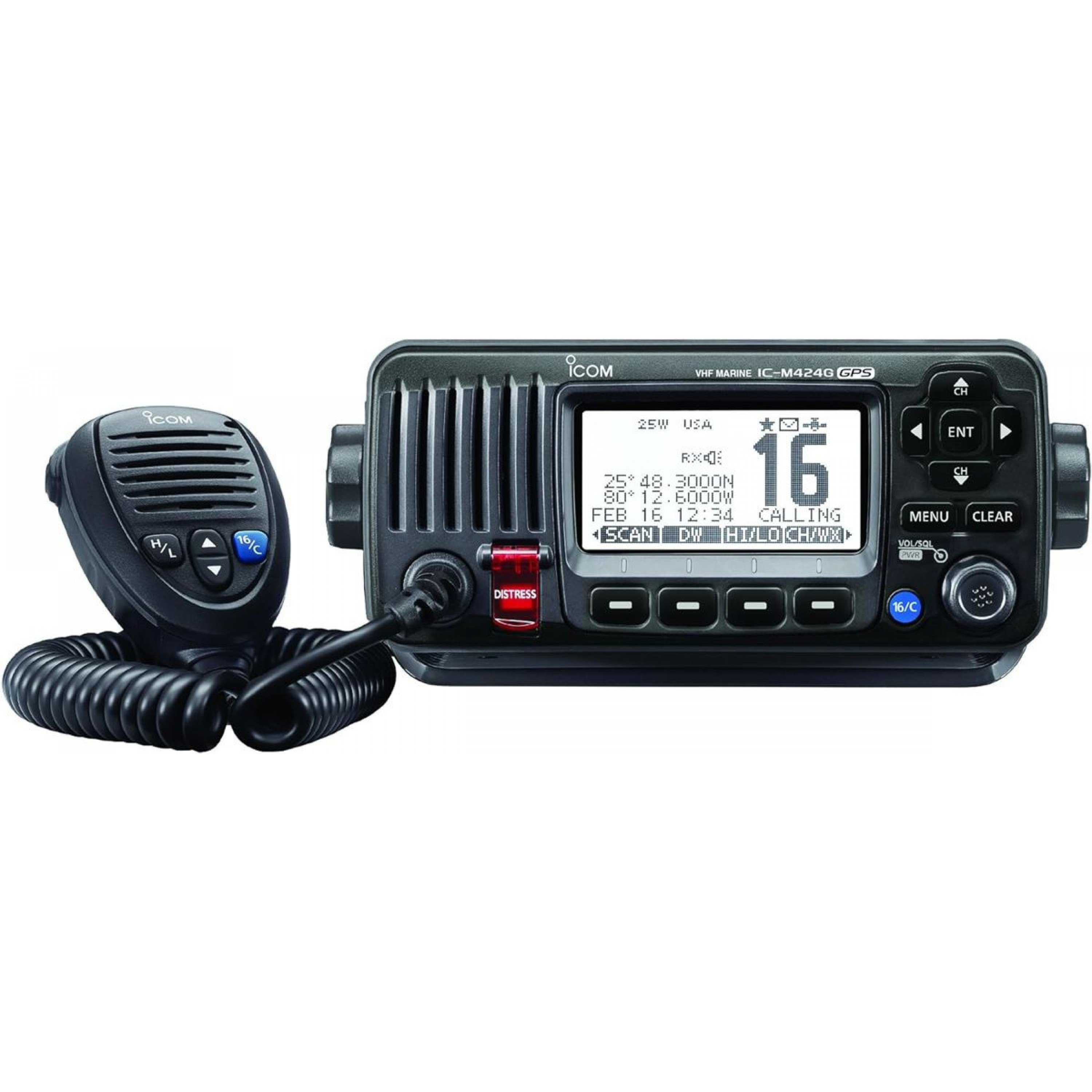 ICOM FIXED MOUNT VHF RADIO BLACK IC-M424G WITH GPS