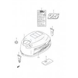 SUZUKI ENGINE COVER LABEL "WARNING"