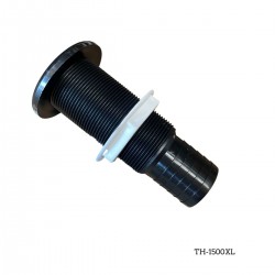 TH THRU HULL FITTING STRAIGHT BLACK EXTRA LONG