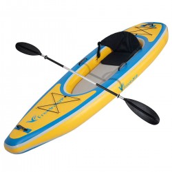 FREEIN 10FT KAYAK INFLATABLE WITH ALUMINUM PADDLES, PUMP AND CARRY BAG FREEIN 10FT KAYAK INFLATABLE WITH ALUMINUM PADDLES, PUMP AND CARRY BAG