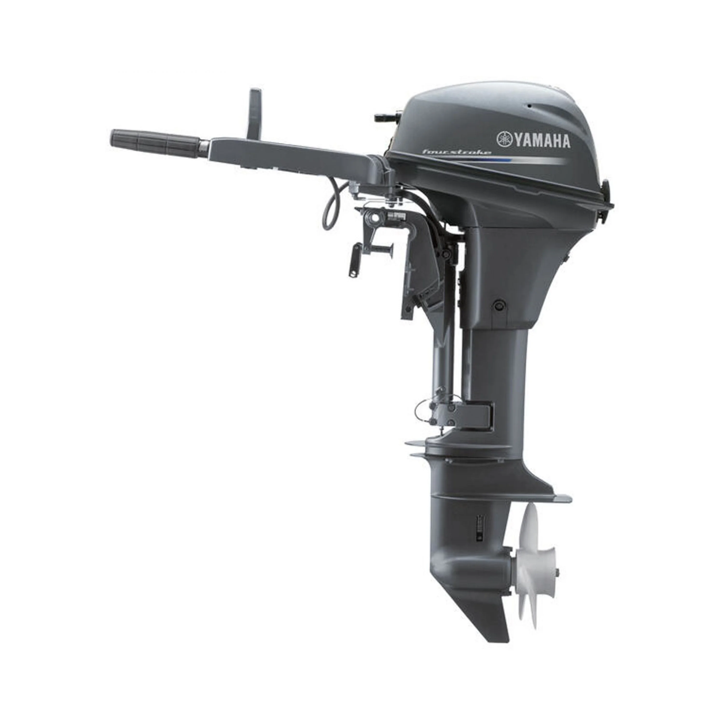 9.9 HP, YAMAHA OUTBOARD, T9.9LMHB, GREY, 20IN, TILLER, NO TANK, MANUAL START, THRUST PROP 9.9 HP, YAMAHA OUTBOARD, T9.9LMHB, GREY, 20IN, TILLER, NO TANK, MANUAL START, THRUST PROP
