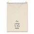 GO JUMP IN THE LAKE TEA TOWEL BEIGE/BLACK