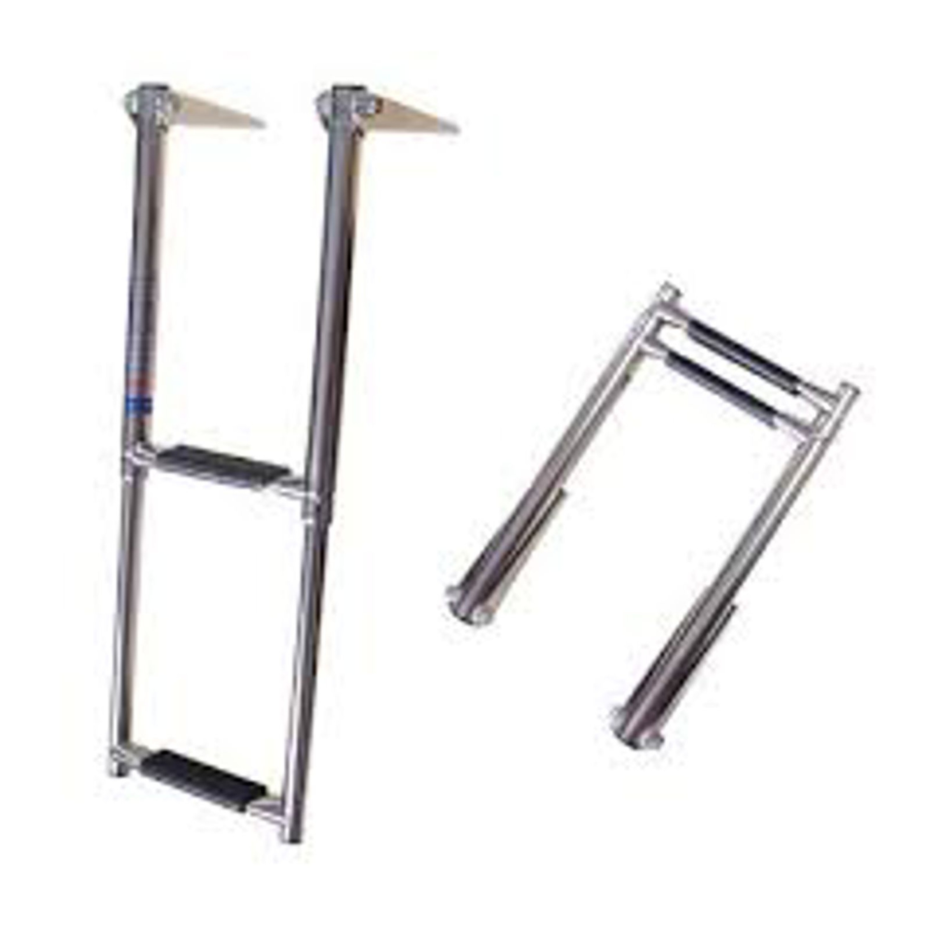 LADDER, TELESCOPING, 2 STEP, SS NARROW