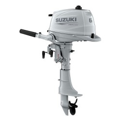 6 HP, SUZUKI OUTBOARD, DF6ASW, WHITE, CARB, 15IN, TILLER, INTEGRAL FUEL TANK, MANUAL START 6 HP, SUZUKI OUTBOARD, DF6ASW, WHITE, CARB, 15IN, TILLER, INTEGRAL FUEL TANK, MANUAL START