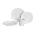 DINNER SET 16 PIECE WHITE ROUND MELAMINE FASCINATION