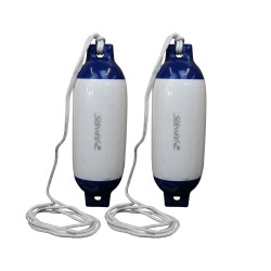 SIDEWIND FENDER 5 1/2" X20" WHITE WITH BLUE PACKAGE OF 2 WITH FENDER LINES