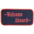 MAT WELCOME ABOARD SMALL NAVY/WITH RED