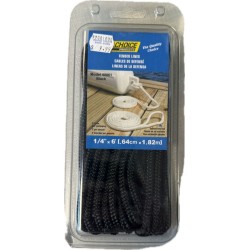 FENDER LINE BLACK PAIR 3/8" X 6'