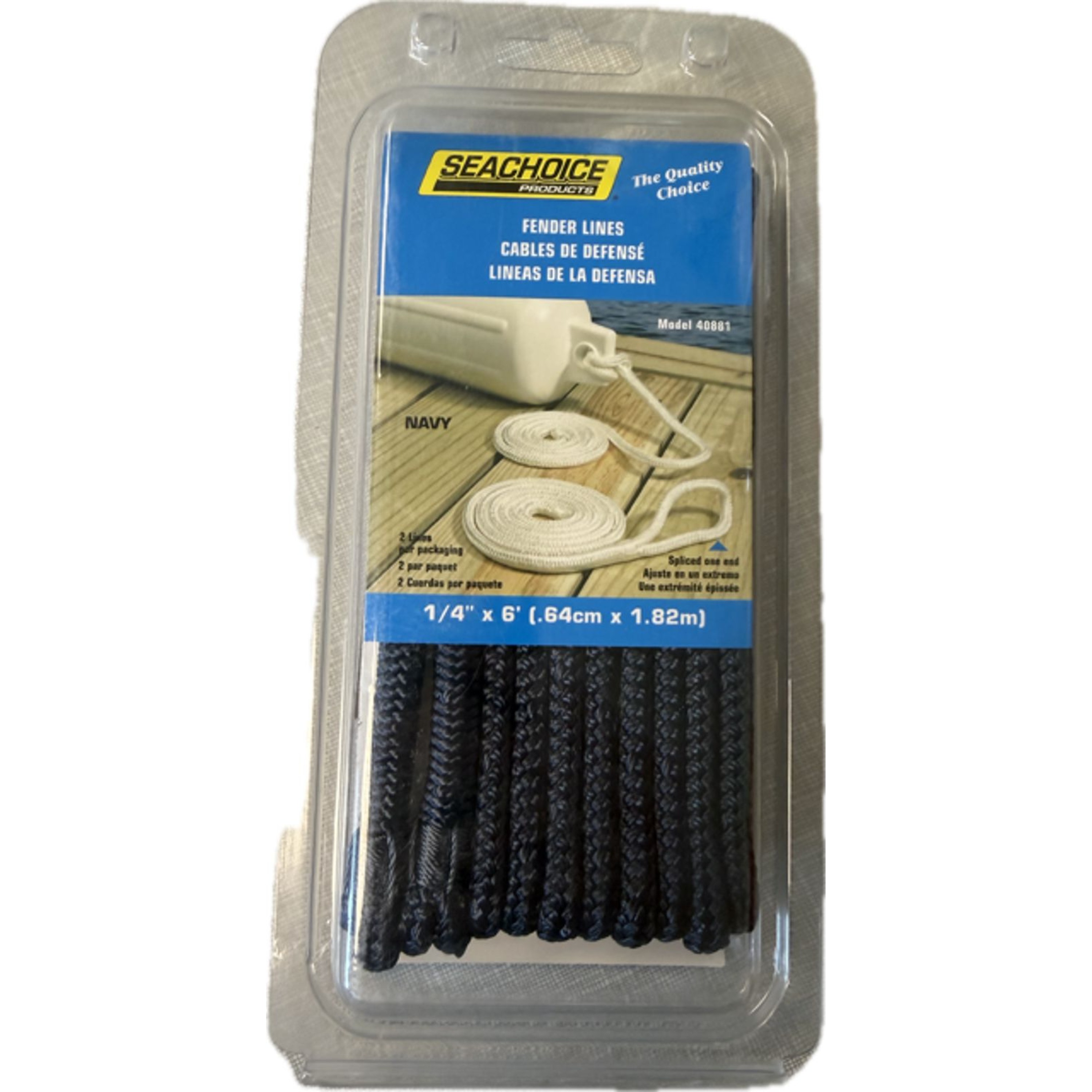 FENDER LINE PAIR NAVY 3/8" X 6'