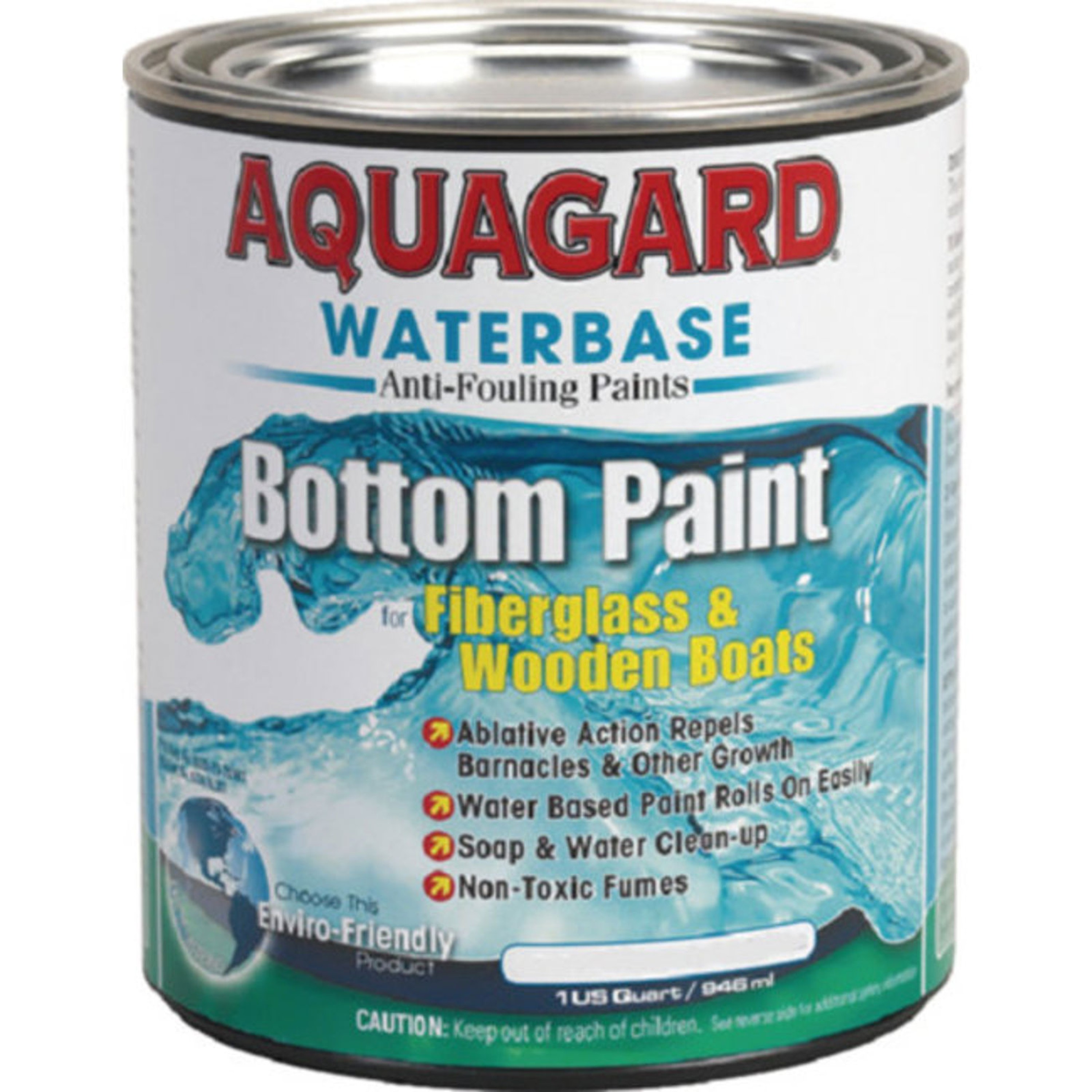 AQUAGARD BOTTOM PAINT BLACK QT  FOR FIBERGLASS & WOODEN BOATS
