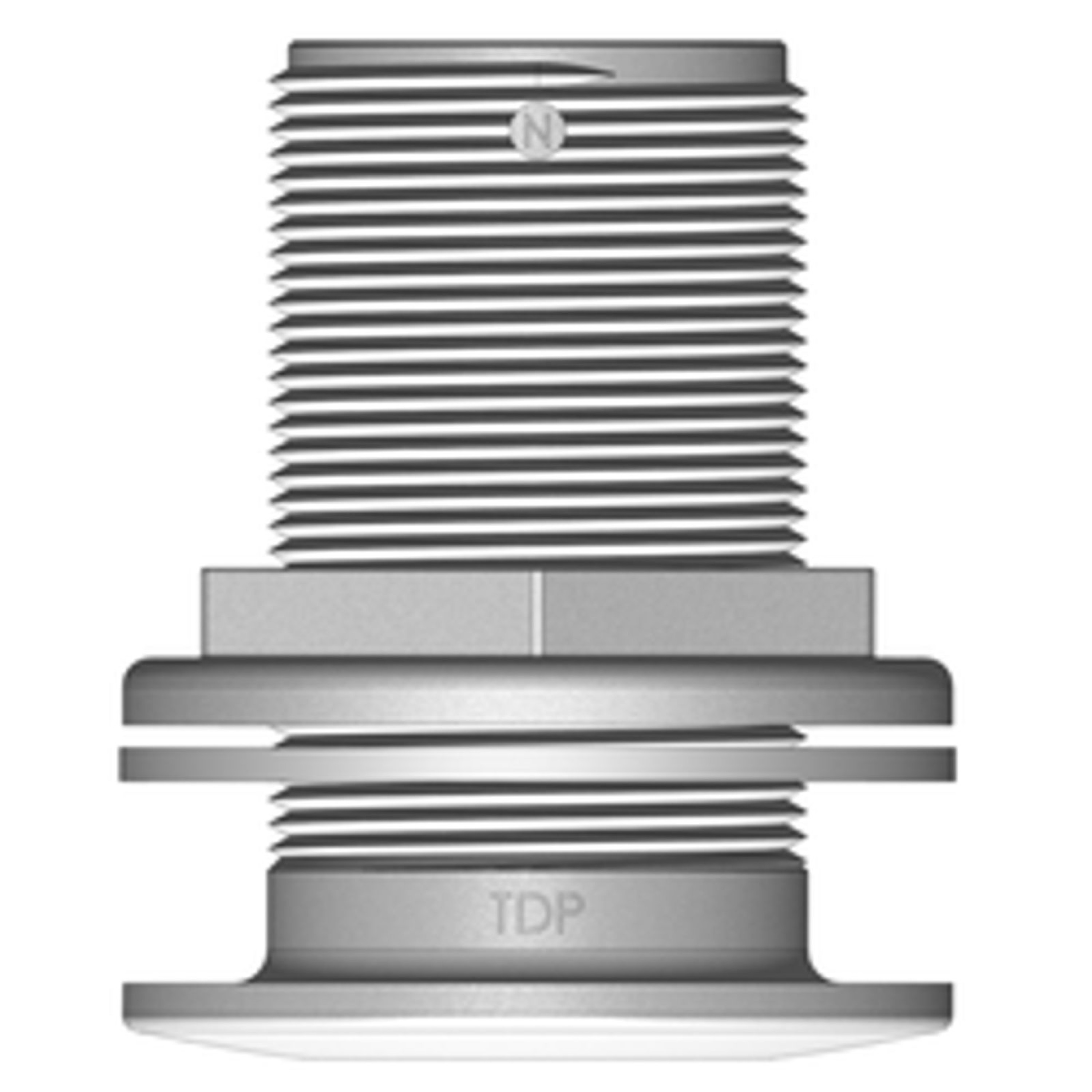 THRUHULL GRP 1 1/2" NPS WHITE