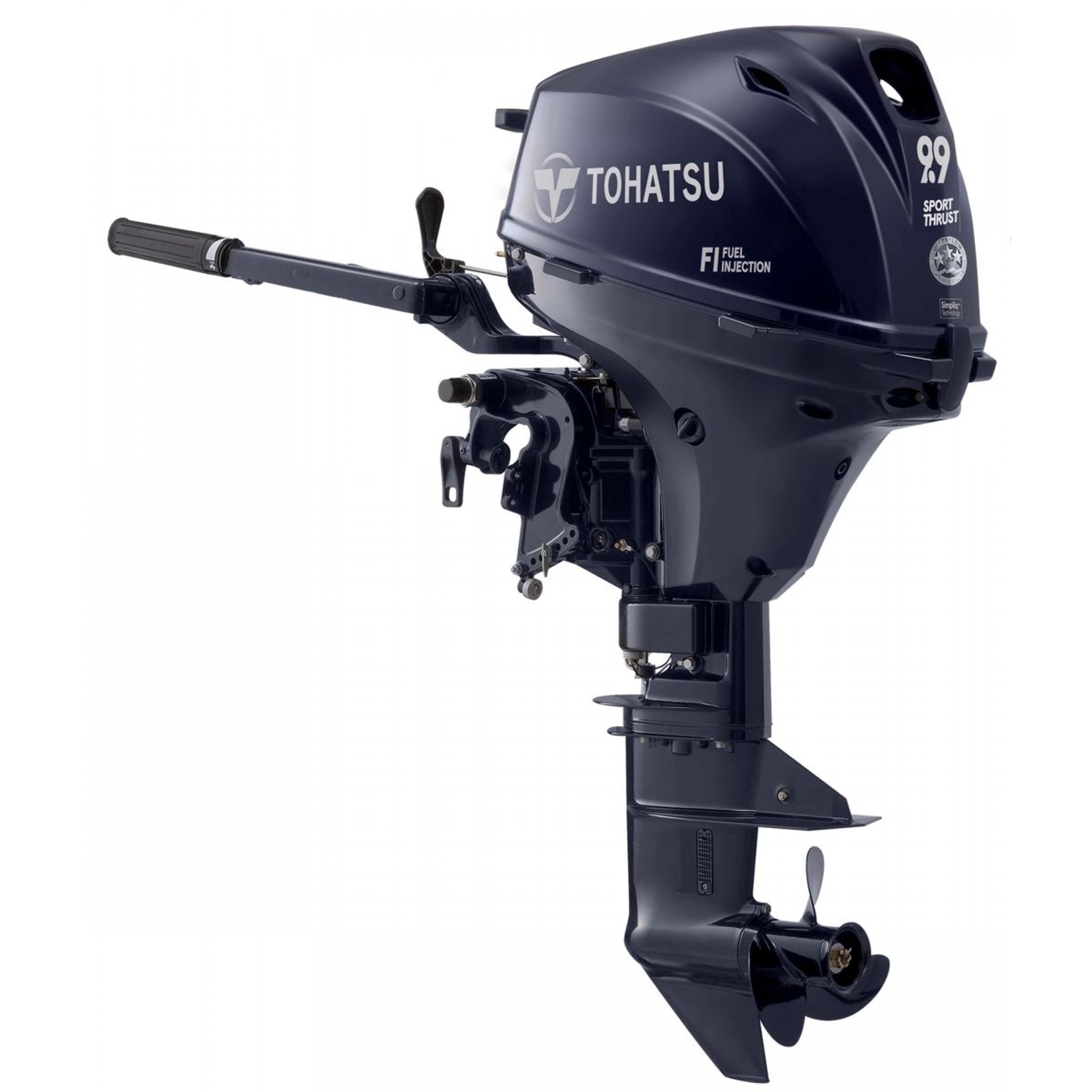 9.9 HP, TOHATSU OUTBOARD, MFS9.9ES, EFI, 15, TILLER, FUEL TANK, MANUAL START